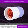 Ceiling-Mount E27 Ceramic Flat Lamp Holder with Screw Base