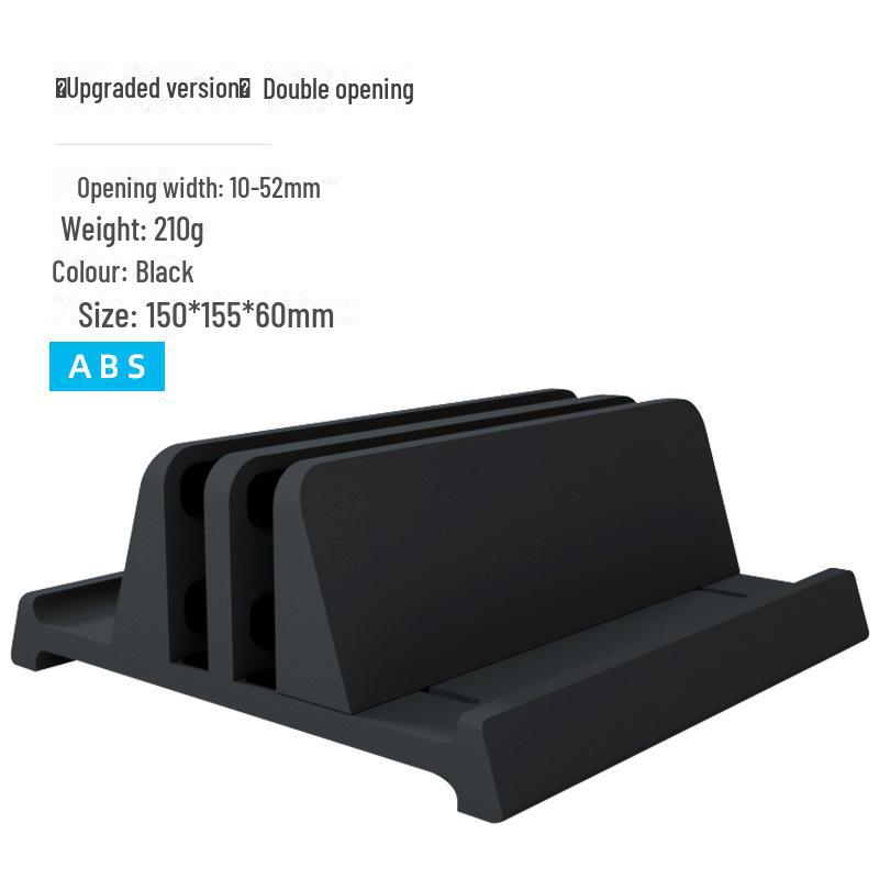 3-in-1 Aluminum Vertical Stand for Laptop, Tablet, and Phone Storage