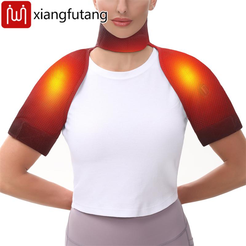 Beheizbarer Schulter-Rücken-Massager 3 Massage-Heizfunktionen Passt für Schultern Nacken Rücken Lindert Nackenschmerzen Muskelzerrungen