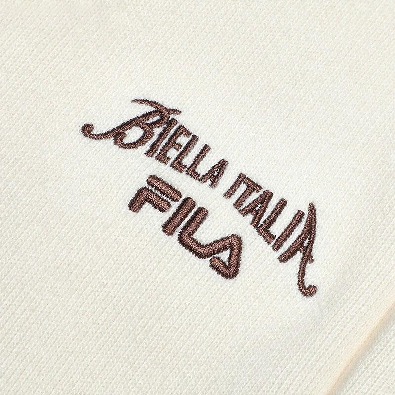 FILA Letter Print Wide Leg Knitted Sports Pants Women bottoms Water-White F11W339609FIV