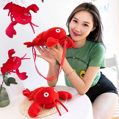 Mochila Cosplay Lagostim Adulto Mochilas Escolares de Pelúcia Mochila Halloween Carnaval Festa Acessórios de Fantasia Presentes Natal para Homens Mulheres