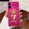 Case For Vivo Y05 4G/Y11D 4G/Y11 5G/Y21 5G Transparent TPU Shockproof Soft Casing Lucky A-Z Letters Crown Pattern Couple Shell