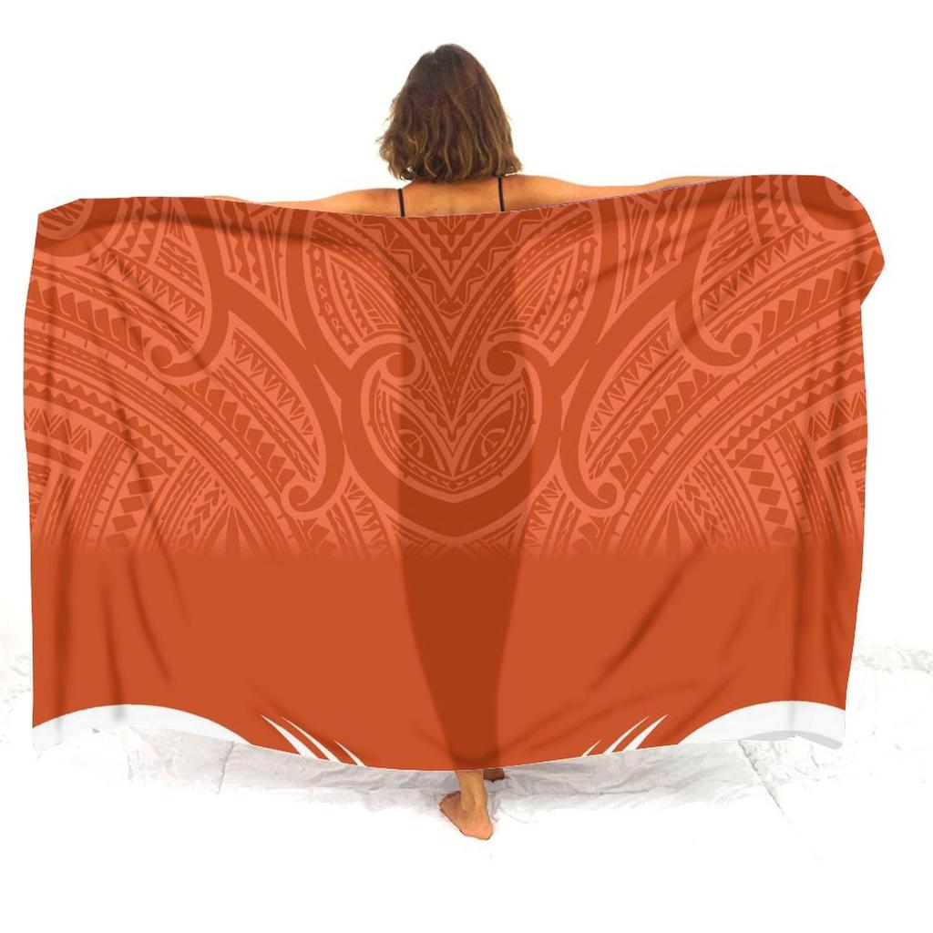 Soft And Comfortable Fabric Summer Beach Holiday Sun Sarong All-In-One Cover Coat Polynesian Print Tailored Women'S Sarong