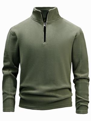 2025 Herren Trendiges Stehkragen Half-Zip Fleece Sweatshirt für Herbst/Winter