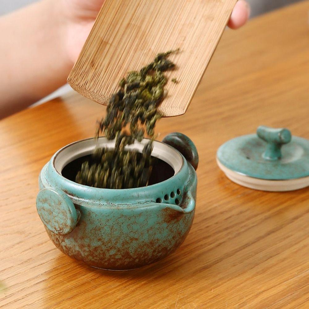 Minimalist 2 in 1 Tea Ceremony Teapot Set Ceramic Mini Travel Teapot with Storage Bag Chinese Teapot Set Outdoor