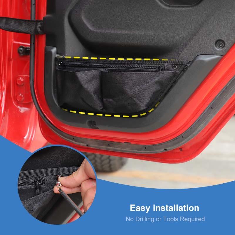 Netz-Aufbewahrungstasche für die hintere Tür Organizer Behälter für Jeep Wrangler JL Für JT Gladiator 2018 Up Verstauen Aufräumen Zubehör