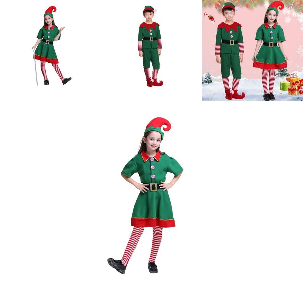 Exquisite Christmas Elf Cosplay Costume Set For Xmas Parties Creative Role Play