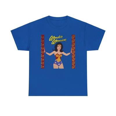 Wonder Woman Schweres Baumwoll-T-Shirt, SuperFriends, Samstagmorgen-Cartoons
