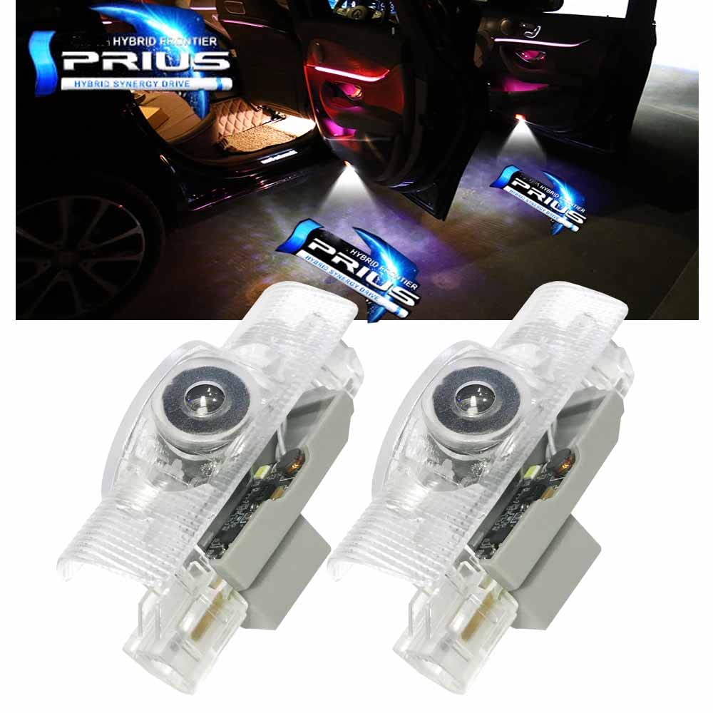 Minile Car Courtesy Light, Door Welcome Light, LED Logo Projection, Tool Included, Replacement Parts, Set of 2