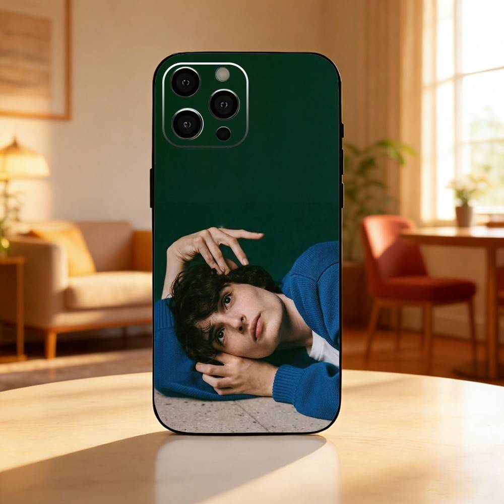 Finn W-Wolfhard Phone Case For iPhone17,16,15,14,13,12 Plus,Max Soft Silicone Black Cover