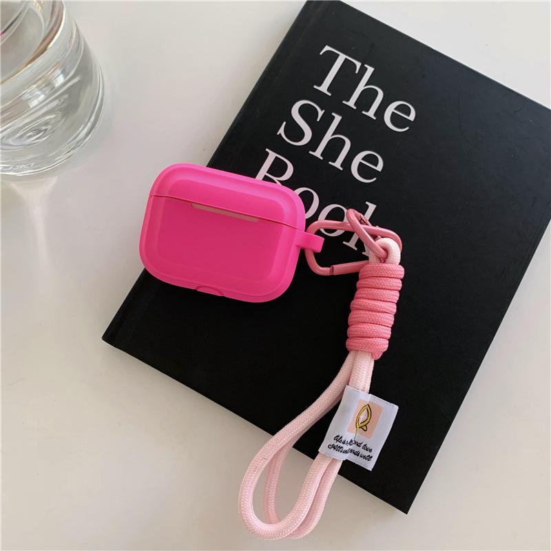 Ins Solid Color Simple Wind Suitable for AirPods 1 Generation Protective Case Second Generation 1 Generation Pro1 Apple Bluetooth Headset Case Female