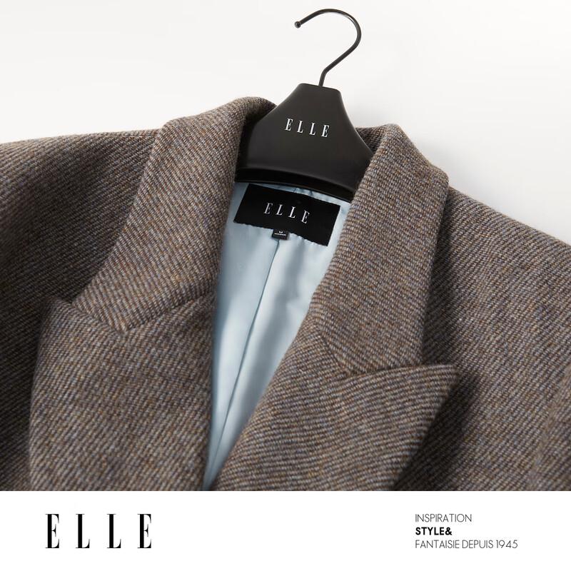 ELLE Women's 100% Wool Long Winter Coat
