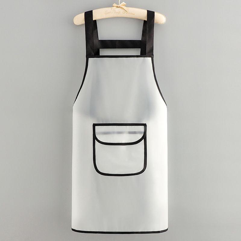 Unisex TPU Transparent Waterproof Apron: Fashionable, Oil-Proof, Ideal for Home, Kitchen, or Restaurant Dishwashing & Seafood Prep