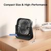 Elektrischer Ventilator Desktop Luftzirkulationsventilator USB-Aufladung Mini-Ventilator Tragbarer Ventilator Büro-Schreibtischventilator 4000mAh 360-Grad-Drehung Fliegenventilator