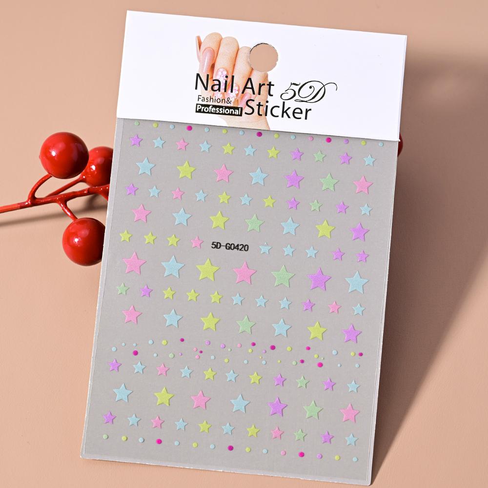 5D Embossed Sexy Red/Pink Lips Nail Stickers Self-Adhesive Blooming Red Lips Nail Decal Romantic Luxy Lady Lips Manicure Slider