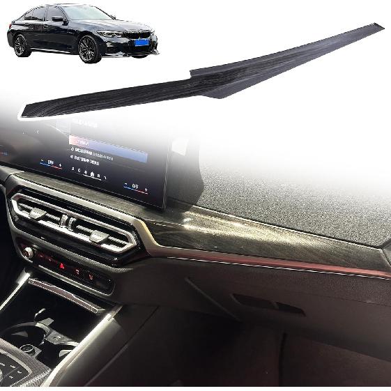 

Car Dashboard Panel Trim Strips Cover For BMW 3 4 Series i3 i4 G20 G28 G22 G23 G26 320i 330i M340i 420i 430i M440i 2020-2024,Center Console Dashboard Black Wood Grain