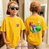 Sports Super Mario Kids T-Shirt Summer Short Sleeve Breathable Cotton Cute Cartoon Design Fashion Lightweight Children Tops
