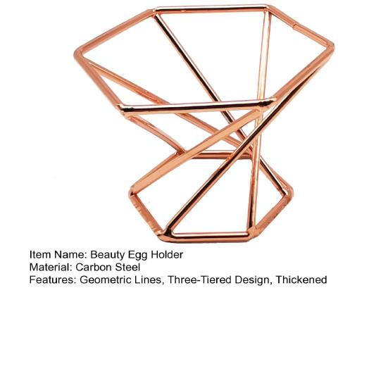 Beauty Egg Holder 3-Layer Iron Organizer with Airflow Makeup Sponge Ventilation Non-Slip Base Beauty Tool