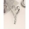 1pc Hollow Out Heart Shaped Metal Shaped Elegant Hair Claw For Thick Hair, Gold Head Piece Valentine's Day