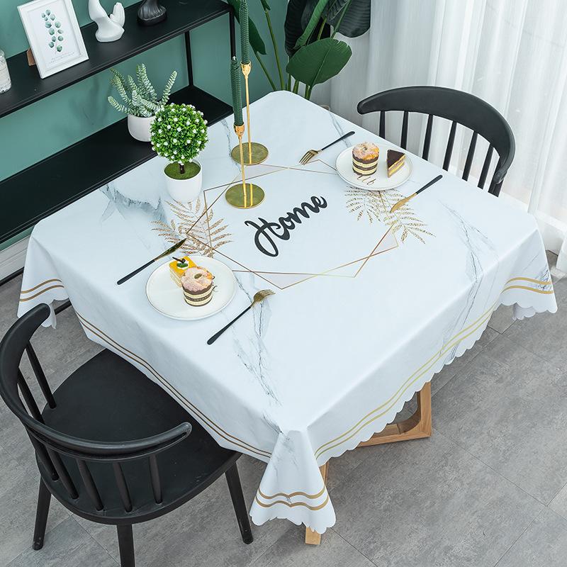 Nordic Square Tablecloth Waterproof, Anti-Scalding And Oil-Proof Pvc Tablecloth Ins Small Fresh Home Internet Celebrity Table Mat