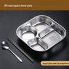 Food-Grade Stainless Steel Divided Meal Plate with Lid