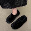Fairy Wind Warm Fluffy Shoes Female 2025 Autumn and Winter New External Wear Niche Comfortable Soft Sole Fleece Non-slip Cotton Shoes Tide