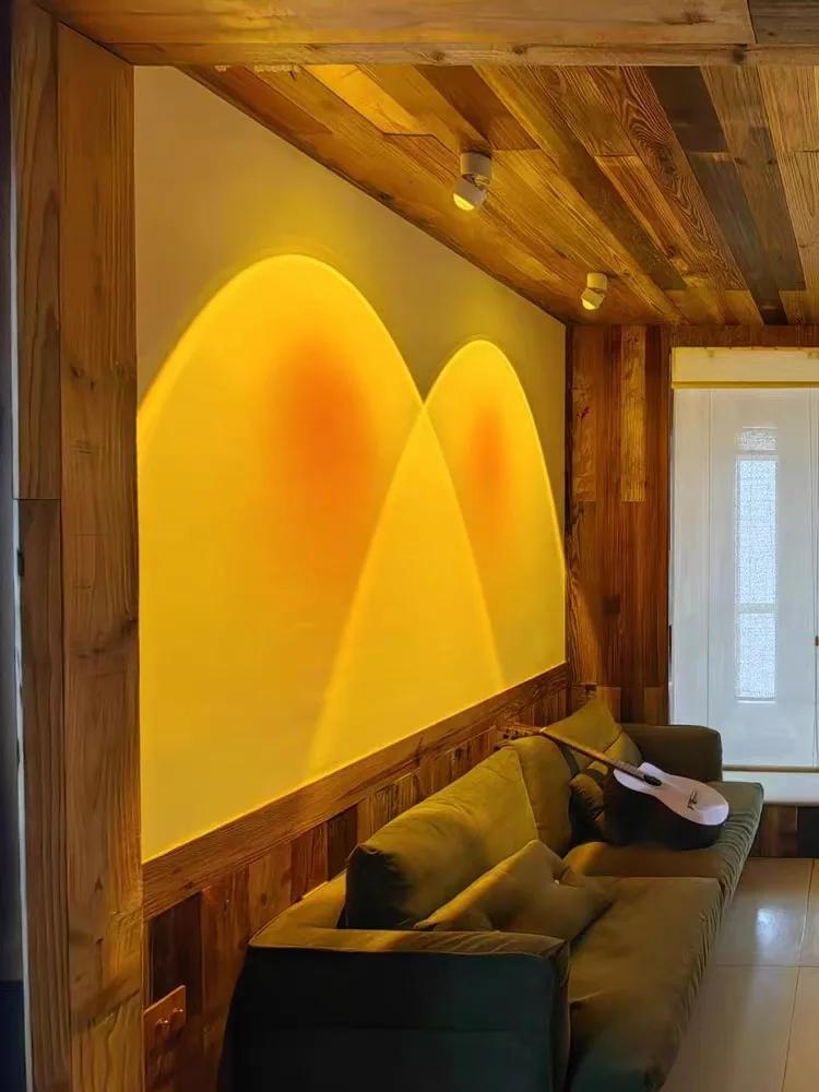 Warm Sunset Sunset Spotlight Ceiling Light Adjustable Angle Commercial Atmosphere Home Living Room Background Wall Spotlight
