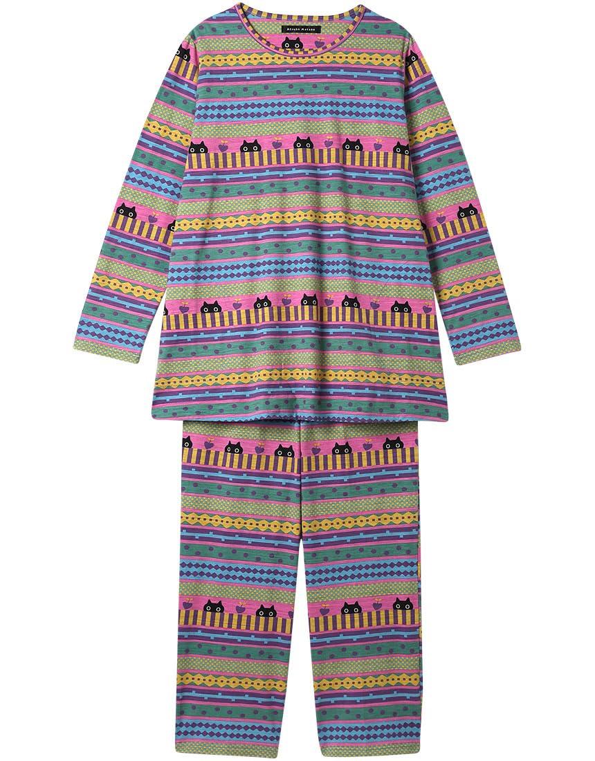 

Wacoal Relax Sleep Atsuko Matano Long Sleeves and Cotton HDX550 & Women s Pajamas, Pants, 100% Jersey,