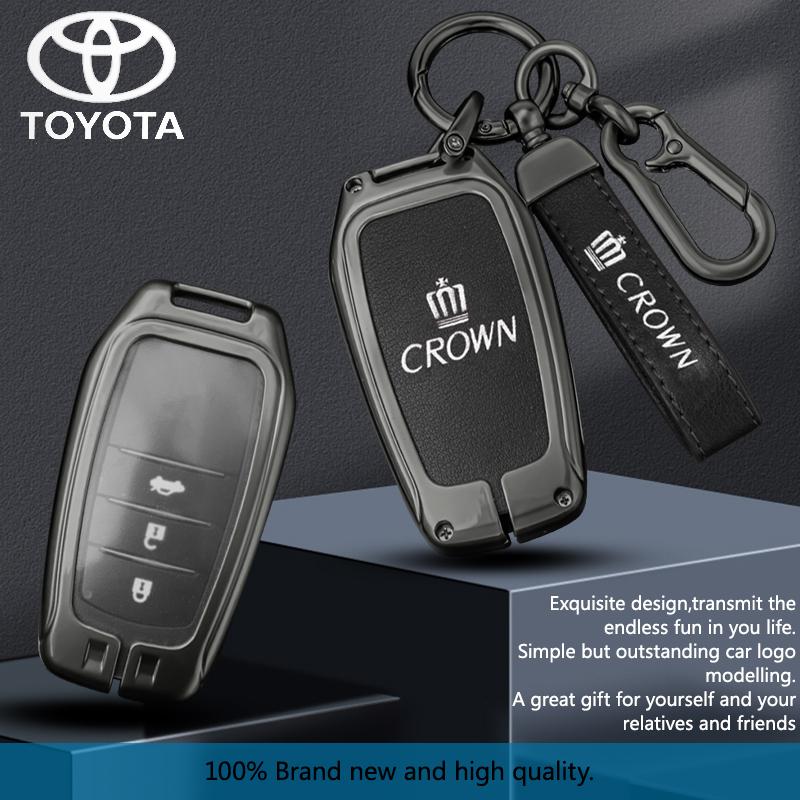 Car Key Case Fob Cover Shell Auto Accessories For Toyota CHR Hilux Fortuner Land Cruiser 200 Camry Corolla Crown RAV4 Highland