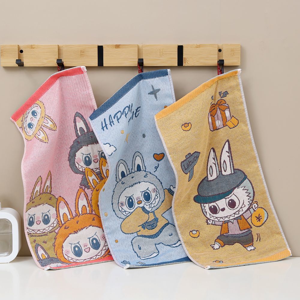 Children's Towels, Soft and Cute Gauze Face Towels for Home Use, Baby Face Towels That Don't Shed or Fade