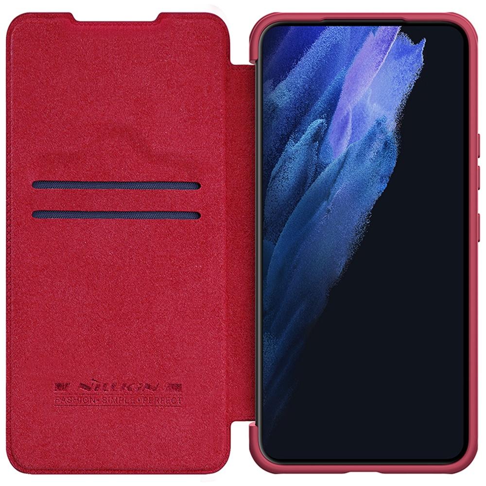 Samsung Galaxy S22 Ultra Plus Flip Case Nillkin QIN Pro PU Kožený posuvník na fotoaparát 360° All-inclusive nárazuvzdorný kryt