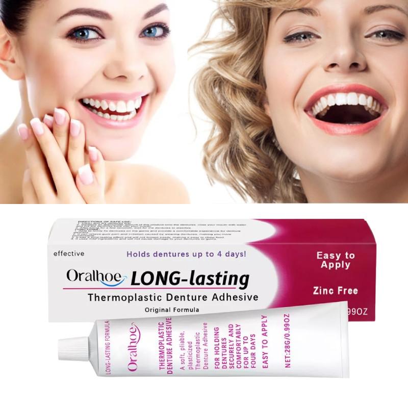 Adeziv pentru proteză Oralhoe Pentru confort sporit și fixare sigură pentru dinți artificiali
