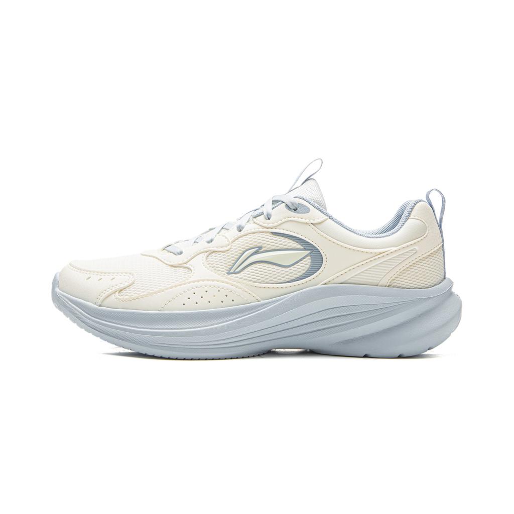 New LiNing Shock Absorbers Slip Resistant Abrasion Resistant Lightweight Low Top Running Shoes Women's White Blue ARSV110-2