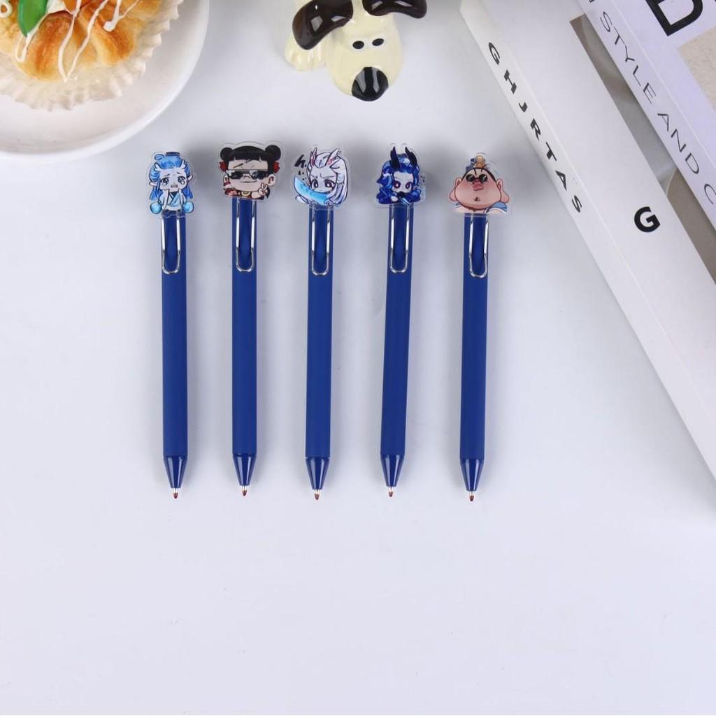 Nezha 2: Demon Child's Uproar Quick-Dry Gel Pen, 0.5mm Black Ink, National Tide Animation Style.