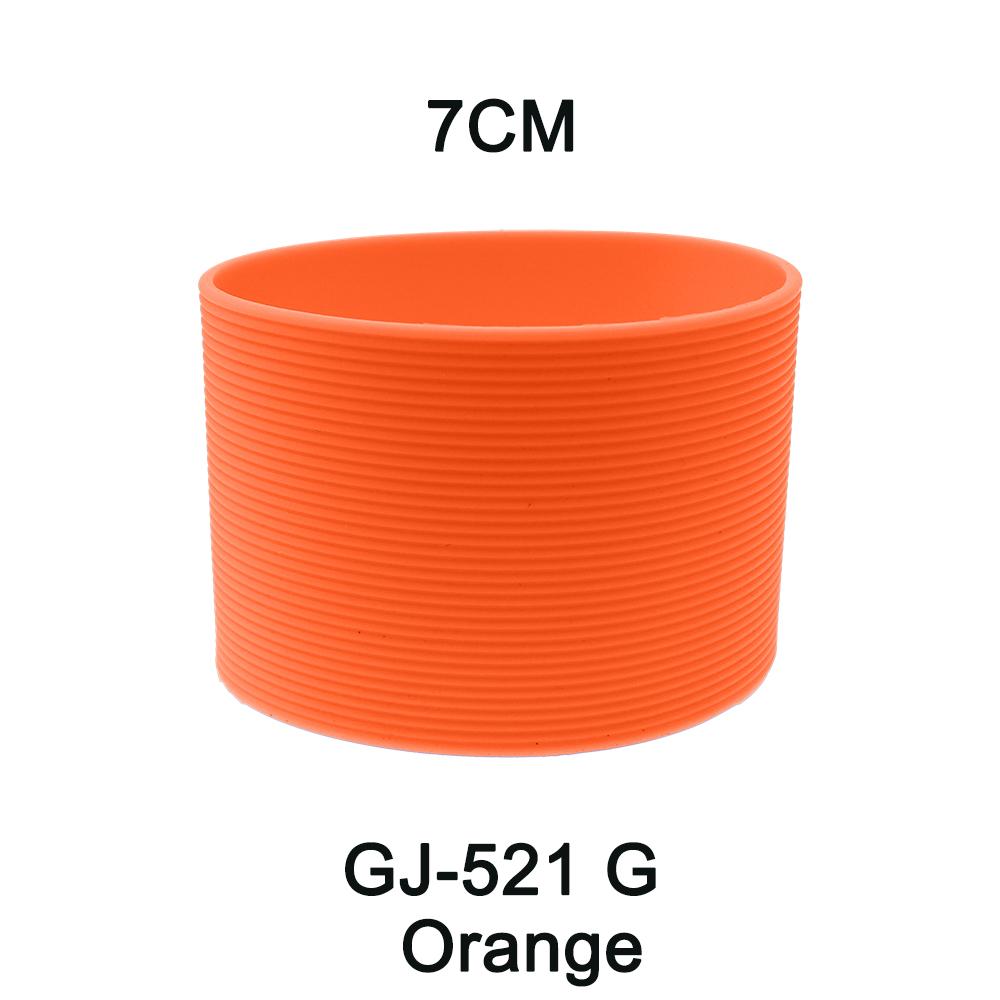 1Pc 27G 7cm 16 Colour Soft Silicone Heat Insulated Cup Sleeve Antiskid Grain Stripes Non-slip Wraps Glass Odorless Anti Slip