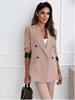 2024 Autumn/Winter Women's British Style Long Sleeve Plaid Coat
