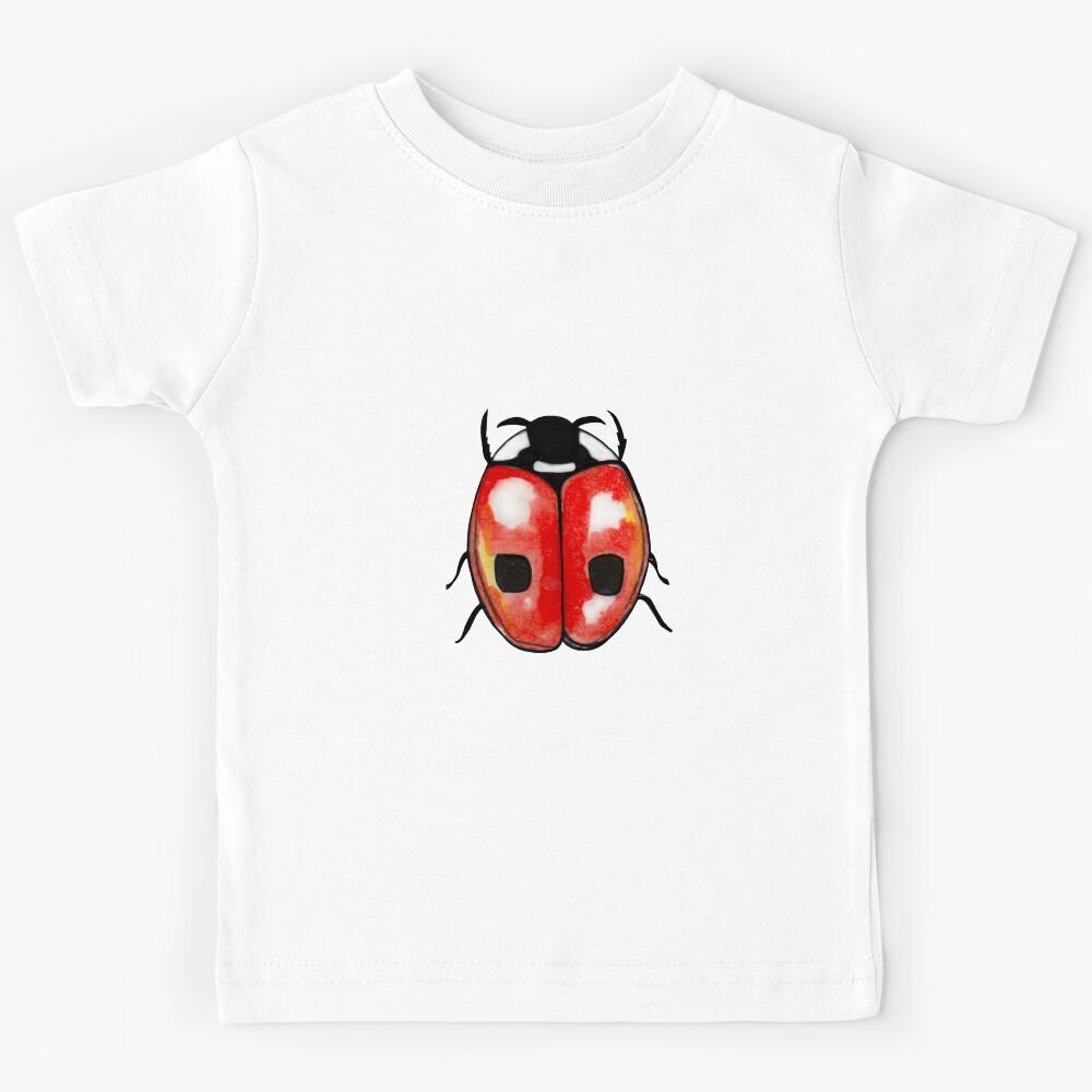 Ladybug Beetle Watercolor Kids T-Shirt 110