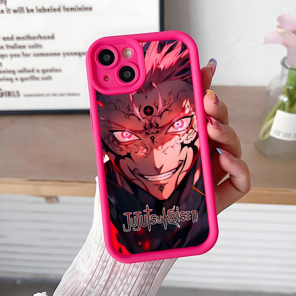 Jujutsu Kaisen Sukuna Mobile Phone Case for iPhone 17 16 15 14 13 12 11 Air Pro Max Plus Thicken TPU Colorful Cover Cover Pretty