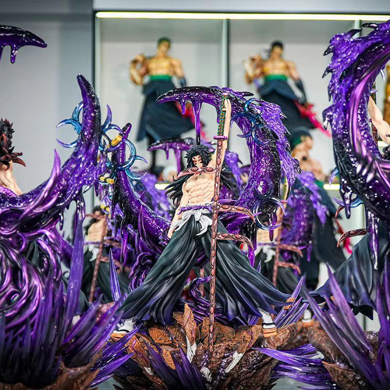 In Stock 45cm Demon Slayer Anime Figure Kokushibo Figures Pvc Statue Room Decoration Collection Model Gifts Toys