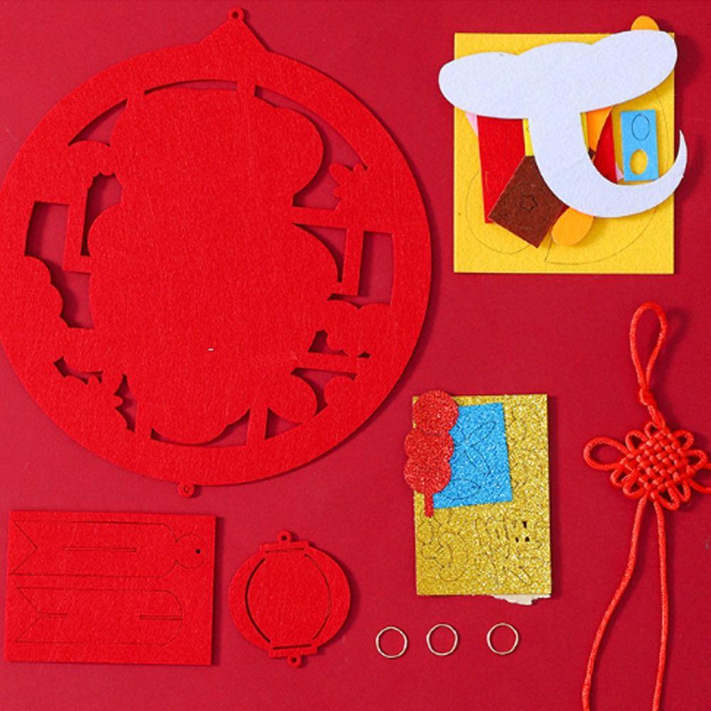 Traditional 2025 New Year Lucky Pendant DIY Toy Spring Festival Supplies  Home New Year Decoration