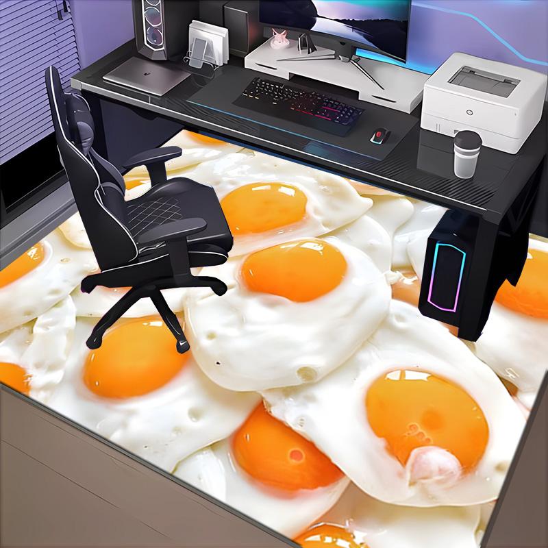 Egg Yolk Delight Rug Office Carpet Non-Slip Mat, Chair Rug Floor Covering for Gaming, Bedroom, Living Room , Home Decor Christmas Gift