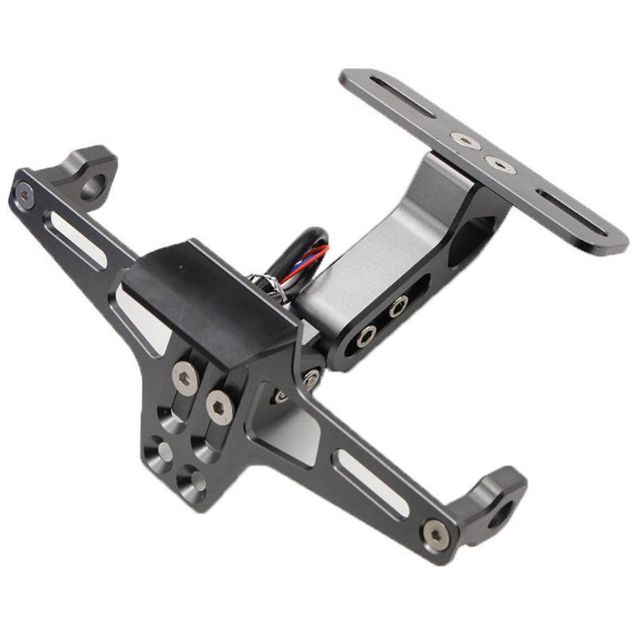 Motorcycle CNC License Plate Holder Bracket LED Rear Light Fender Eliminator Kit