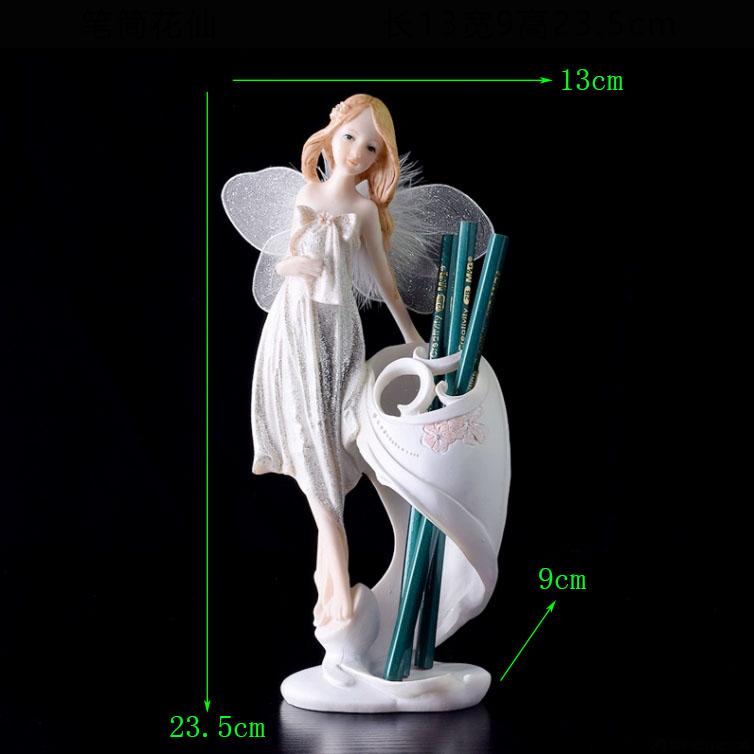Europe Flower Fairy Beauty Angel Figurines Decoration Resin Home Crafts Desktop Cute Ornament Birthday Wedding Gift Accessories