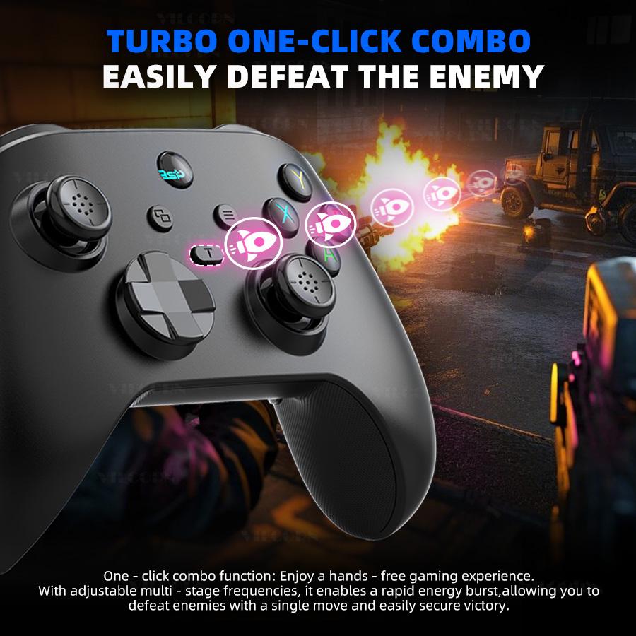 Manette de jeu sans fil G6 pour iOS Android PC Switch avec joystick à effet Hall et support pour téléphone