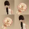 Popular Lace Scrunchies Double Layer Elastic Hair Tie for Formal Event Big Buns Hair Elastic for Formal and Leisure Wear