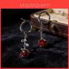 Rose Flower Vintage Alloy Earrings For Women With Retro Art Style