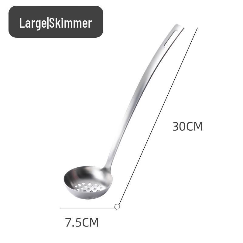 

304 Stainless Steel Long Handle Soup Ladle & Slotted Spoon Set
