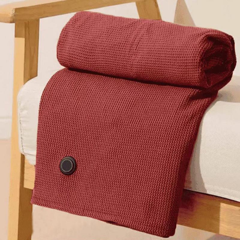 Electric Throw Blanket 59.06x27.56 Inches Outdoor Heater Blanket USB-Powered Winter Plush Blanket Portable Heated Blanket Shawl