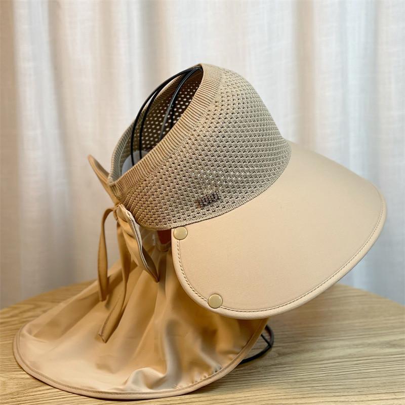 Adjustable Brim Sun Hat Women Summer Outdoor Riding Neck Guard Fisherman Hat
