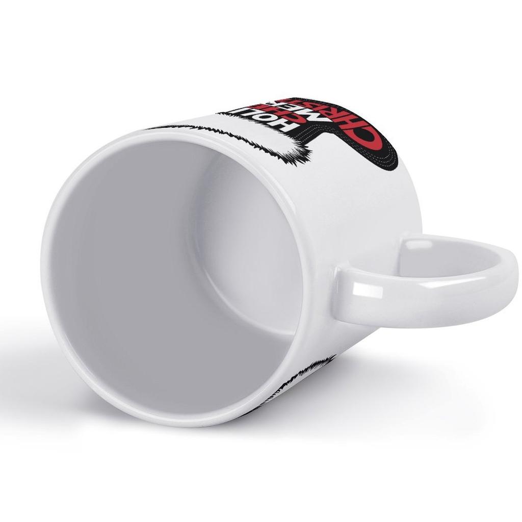 11oz White Glossy Mug with Printed Area on Both Sides and Smooth Grip, Perfect for Everyday Coffee Rituals at Home or Workplace